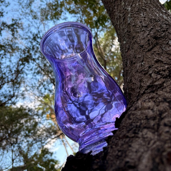 Source Unknown Other - Purple Glass Bouquet Vase Decor Flower Accessory Accent Pisces Regal Royal Lent